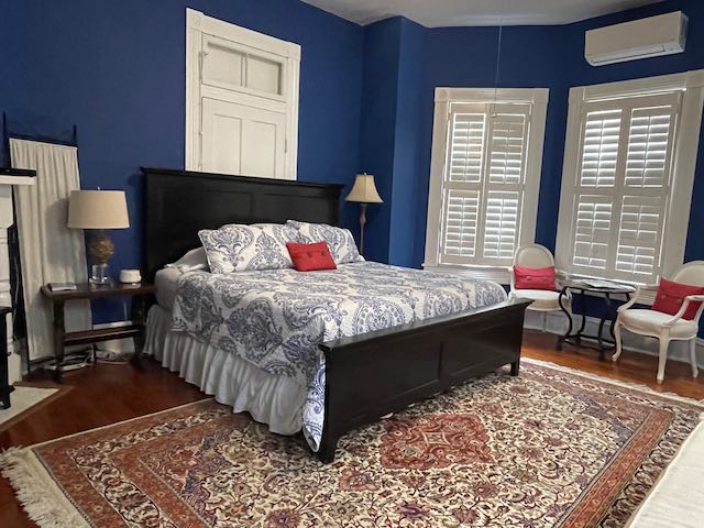 Room view head on with king bed